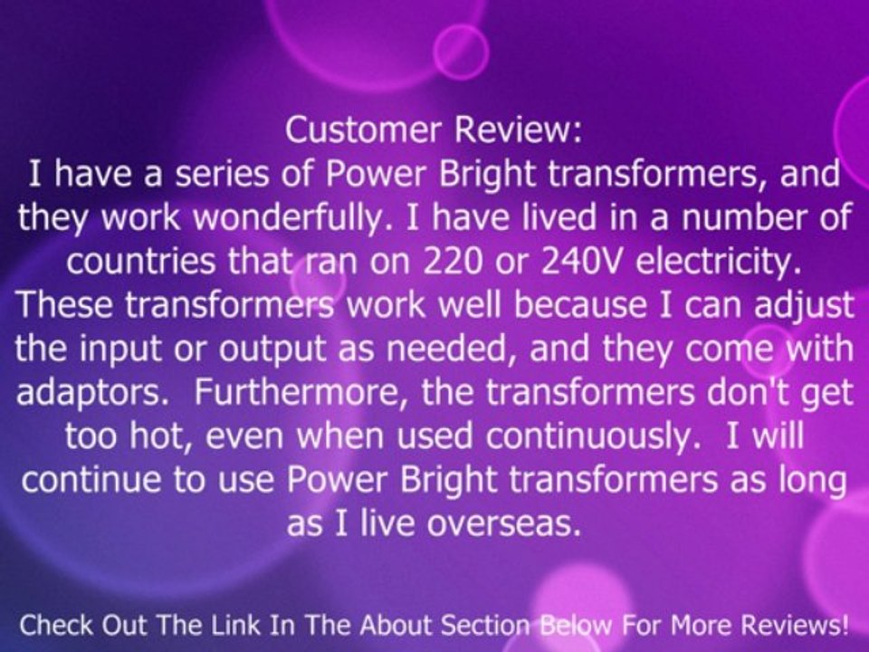 Power Bright VC1500W Voltage Transformer 1500 Watt Step Up/Down converter  110/120 Volt - 220/240 Volt Review