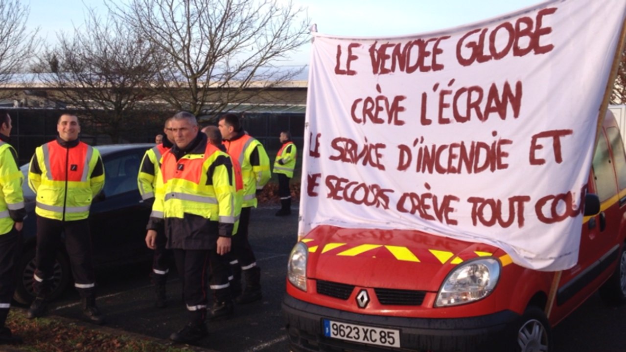 Les pompiers de Vendée manifestent