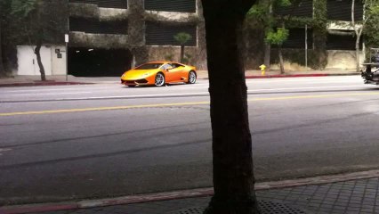 La Lamborghini Huracan en glisse sur un tournage publicitaire