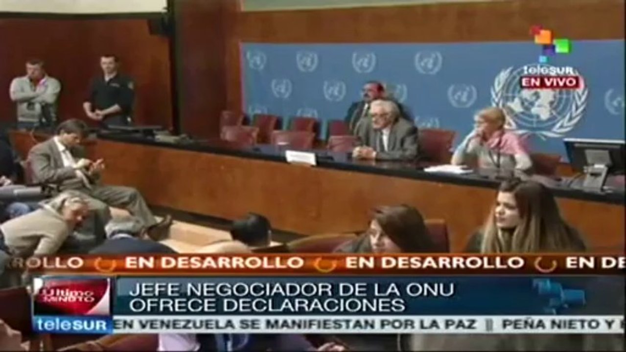 La ONU anuncia primeros acuerdos de Ginebra II para la paz en Siria