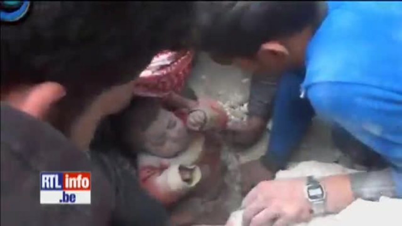 Syrie: un enfant retrouvé vivant sous les décombres
