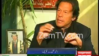 Imran Khan UnHappy with Government Operation Against Taliban