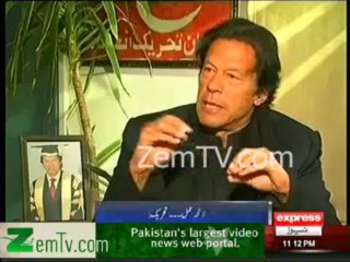 Imran Khan UnHappy with Government Operation Against Taliban