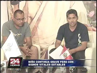 Aún es delicado la salud de menor afectado por caída de piedra en Costa Verde