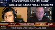 NCAA College Basketball Picks Predictions Previews Odds from Mitch on Tonys Picks TV Week of Wednesday January 22nd through Sunday January 26th 2014