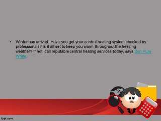Gear Up Your Central Heating System For The Winter Benjamin Pure