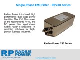 Radius Power - Single Phase EMI Filter Solutions