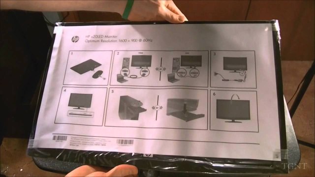 HP 20-inch LED Monitor Unboxing