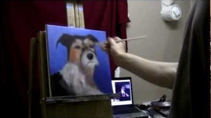 Portrait of Rhyder - Acrylic Time Lapse Painting by Artist Brandon Schaefer