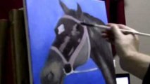 Acrylic Horse Portrait Time Lapse Painting