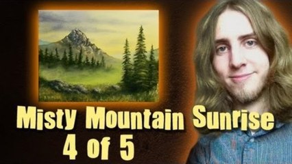 Paint Misty Mountain Sunrise Part 4 of 5 - Acrylic Painting Lesson