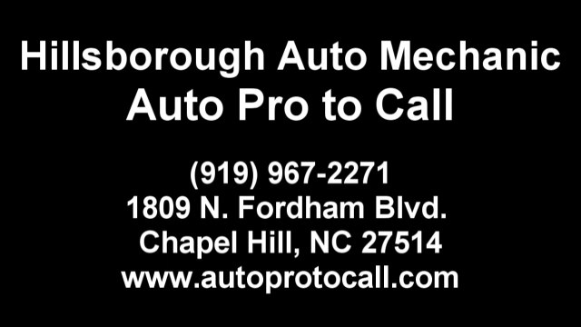 Hillsborough NC Auto Service Repair Maintenance Mechanic