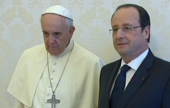 Vidéo : la rencontre de François Hollande et du pape François