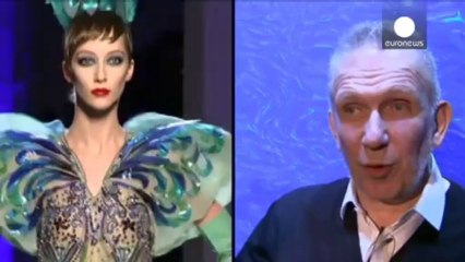 Butterflies flutter down Gaultier Paris catwalk