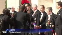 Arrivée du président Hollande au Vatican pour y rencontrer le pape
