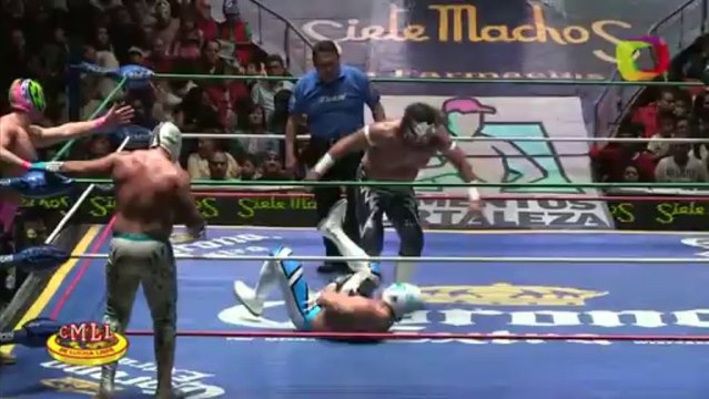 Delta, Guerrero Maya Jr., Tritón vs Arkángel de la Muerte, Hooligan, Nitro