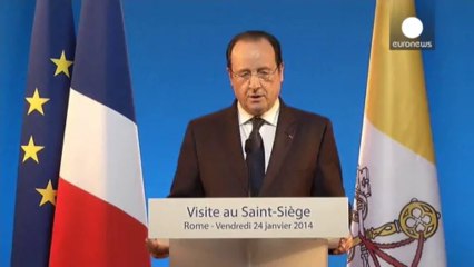 French president visits pope