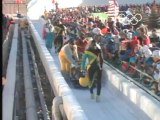 Jamaican Bobsleigh Team Debut At Calgary 1988 Winter Olympics