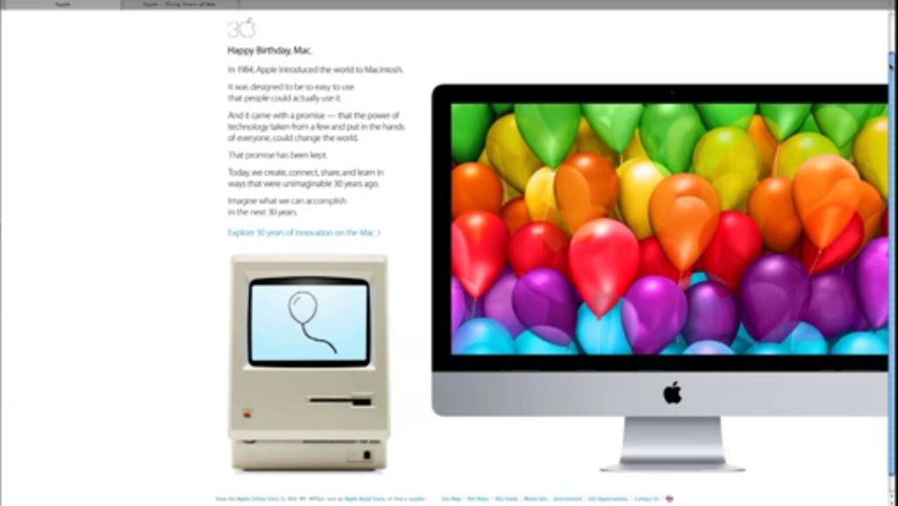 MacIntosh von Apple wird 30 Jahre alt
