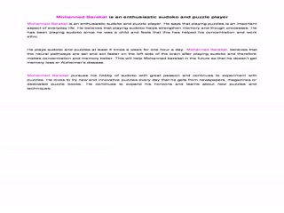 Mohannad Barakat is an expert at Sudoko