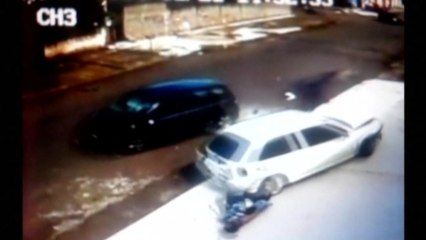 Grandmother and grandson survive horrific accident caught on tape