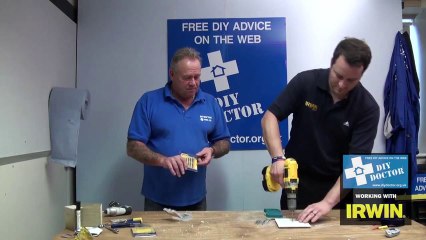 Using the Irwin Tile and Porcelain drill to drill, through tiles and glass