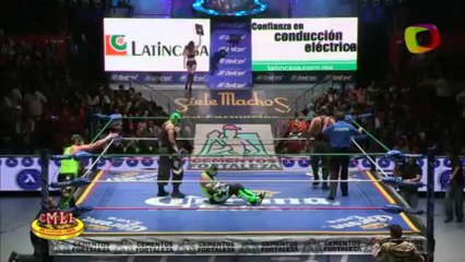 Hombre Bala Jr. & Súper Halcón Jr. vs Artillero & Súper Comando