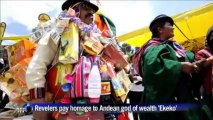 Indigenous Aymara in Bolivia celebrate 'Alasita' festival
