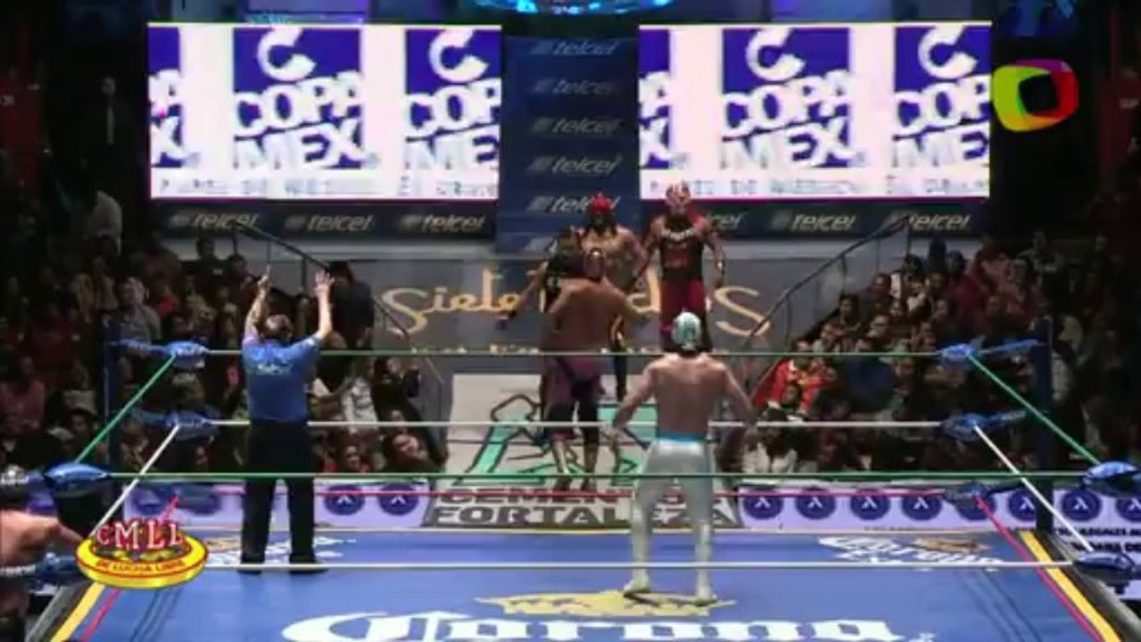 Ángel de Oro, Delta, Guerrero Maya Jr. vs Averno, Ephesto, Mephisto