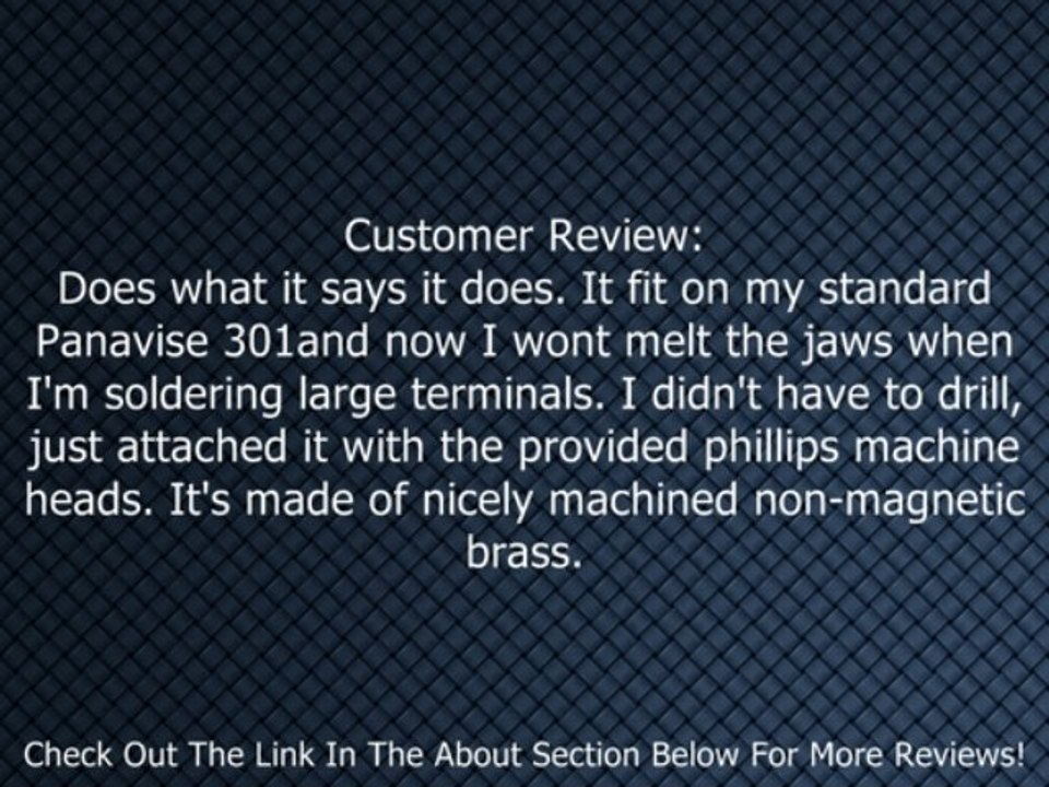 PanaVise 354 Brass Jaws (pair) for 301, 303, 304 And 381 w/screws Review