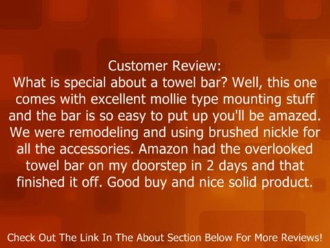 Gatco 4730 Bleu 5/8-Inch Diameter 24-Inch Length Towel Bar, Satin Nickel Review