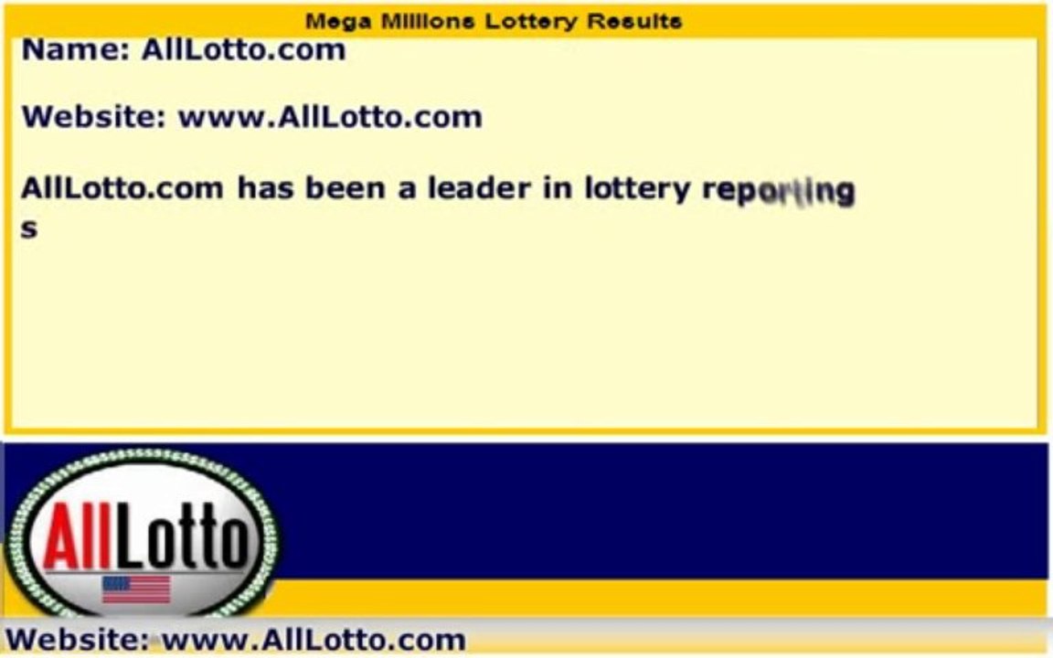 Mega Millions Lottery Drawing Results for January 24, 2014