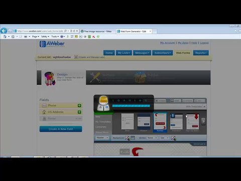 How To Setup A Webform in Aweber Autoresponder- money making site