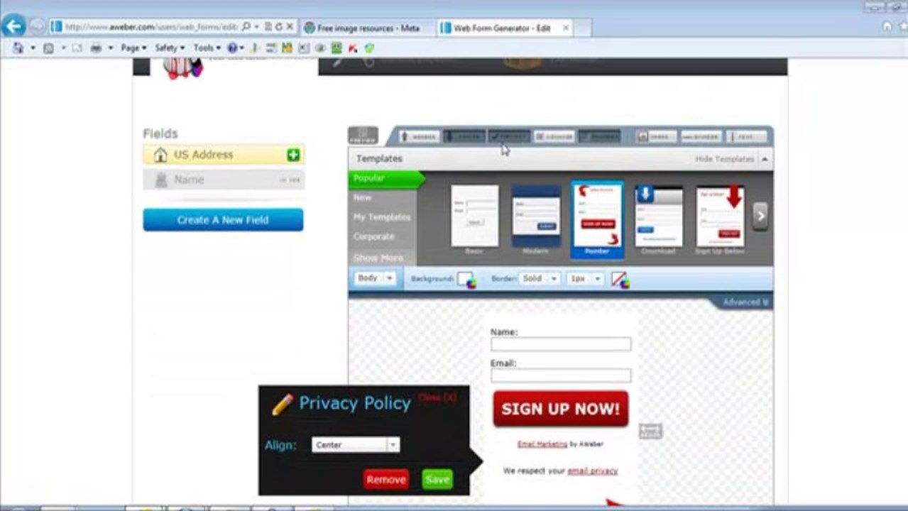 9-How To Setup A Webform in Aweber Autoresponder- money making site