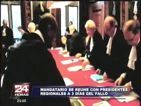 Ollanta Humala se reunió con presidentes regionales por fallo de La Haya