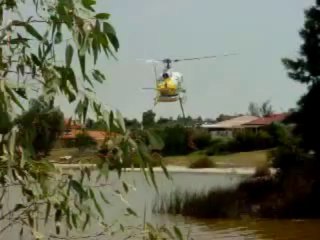 Fire fighting helicopters - deadly and precise.  Western Australia