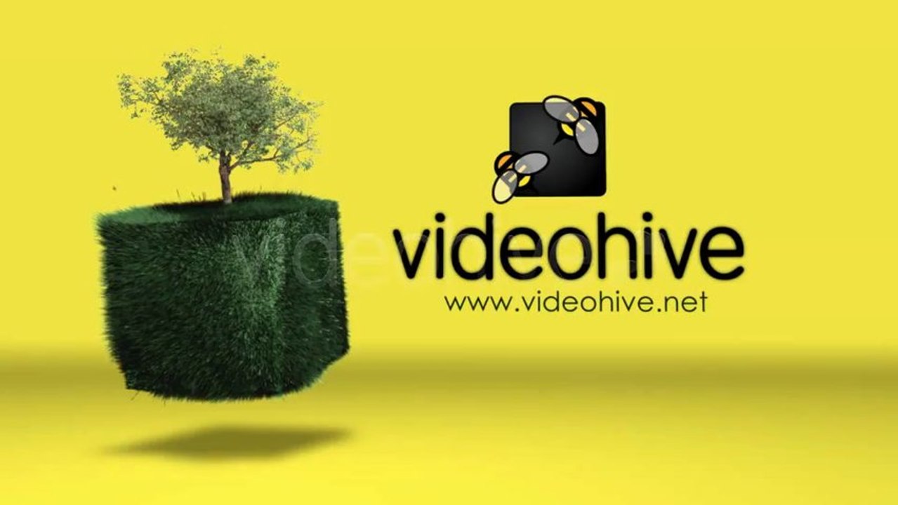 Cubic Grass field Logo Reveal - After Effects Template