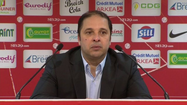 Conférence de presse Stade Brestois 29 - AS Nancy-Lorraine (0-0) : Alex DUPONT (SB29) - Pablo CORREA (ASNL) - 2013/2014