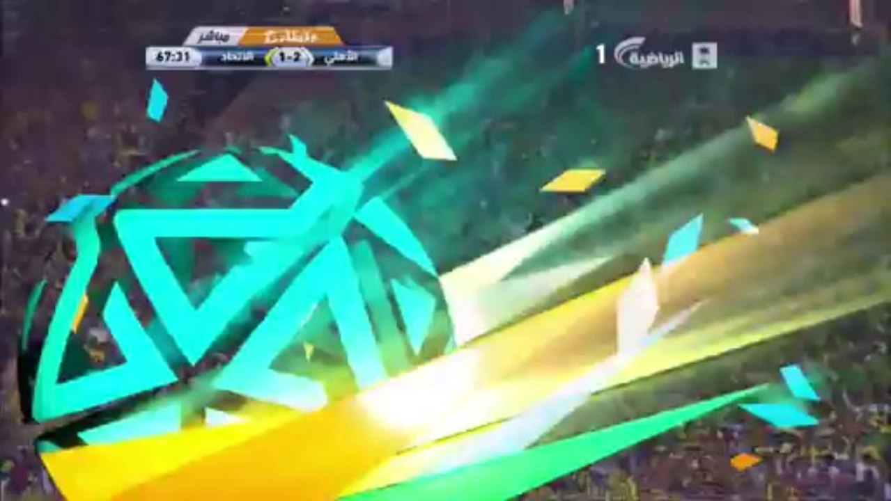 هدف الاتحاد الاول من محمد العمري في الاهلي - الاهلي 2-1 الاتحاد - دوري جميل 24/01/2014 HD