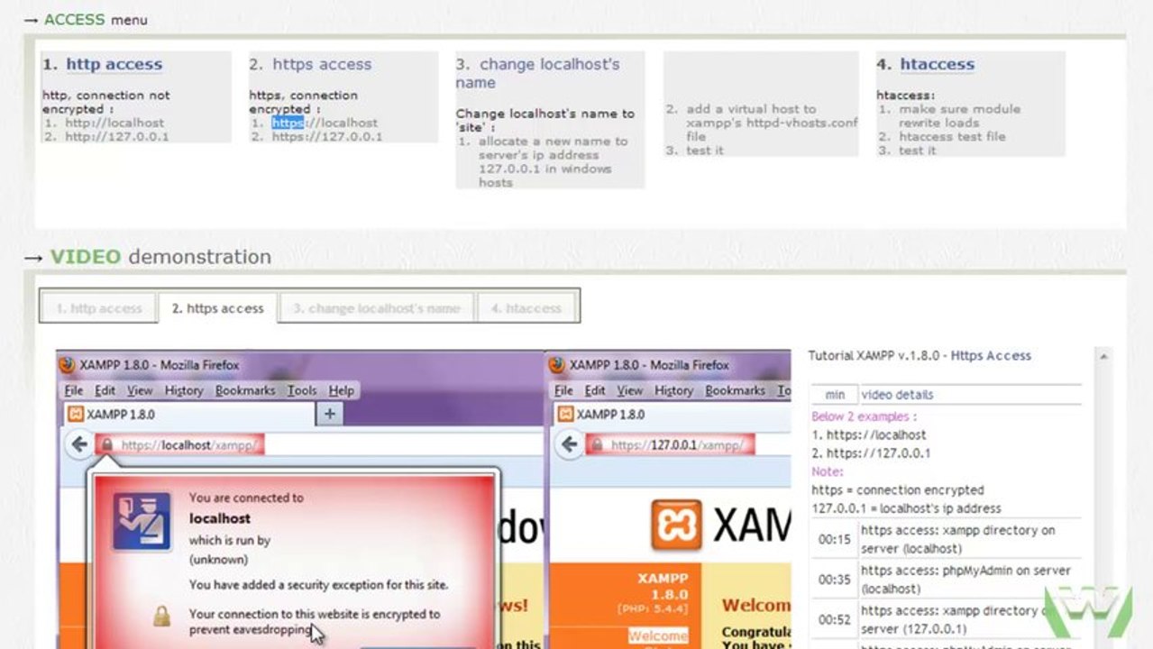 Learn XAMPP basics , visit w3-video.com