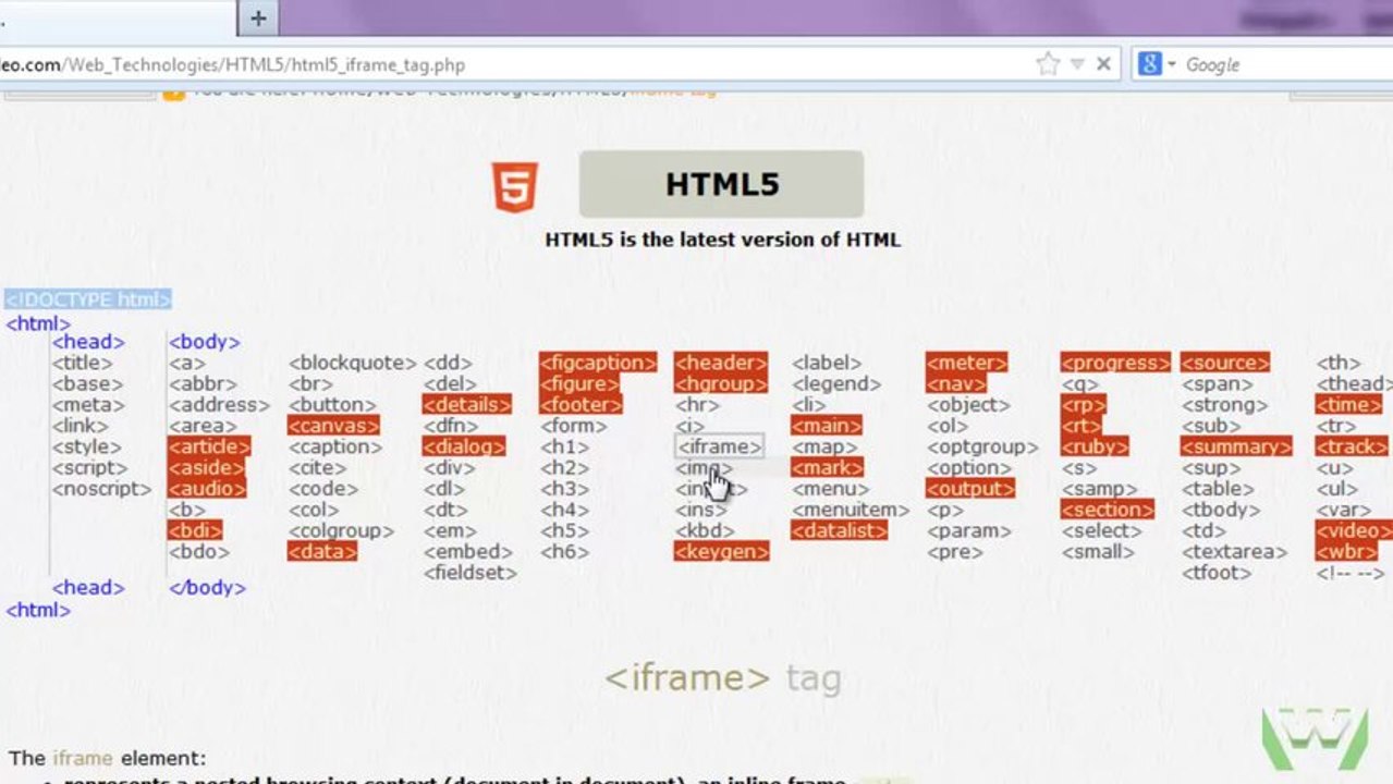 Learn HTML5: 400 videos on w3-video.com