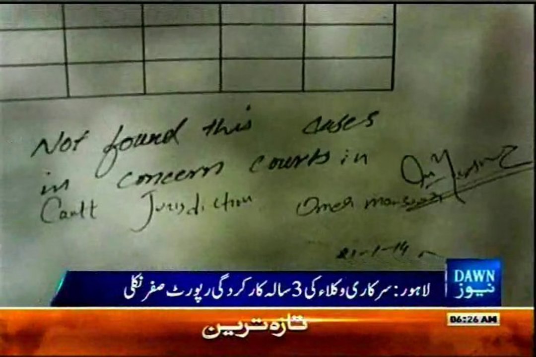 Lahore Govt Lawyer scandal