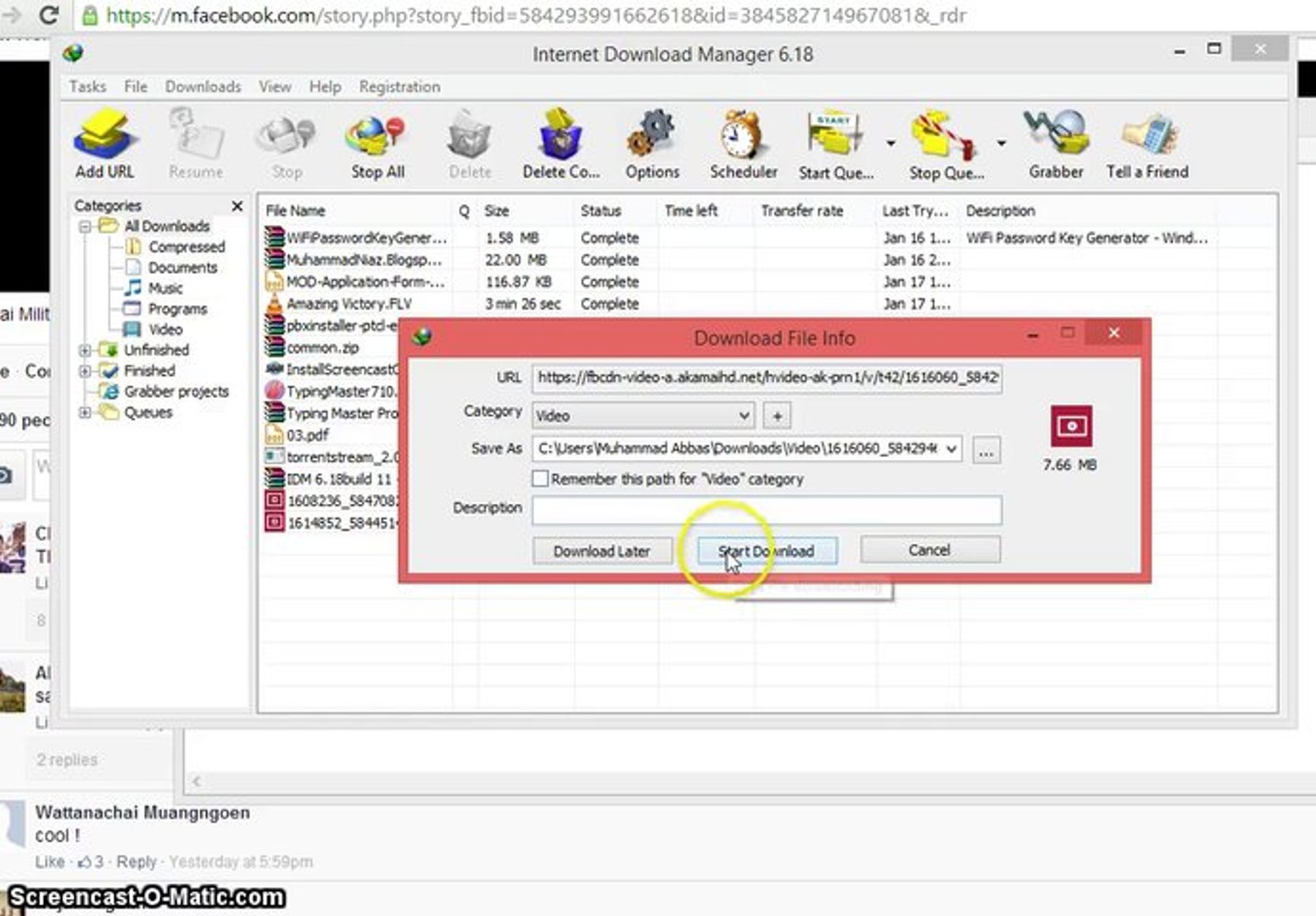 ⁣How to download facebook video with idm  freecracksoftware2.blogspot.com