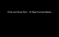 Think and Grow Rich | Think and Grow Rich 16 Step Formula