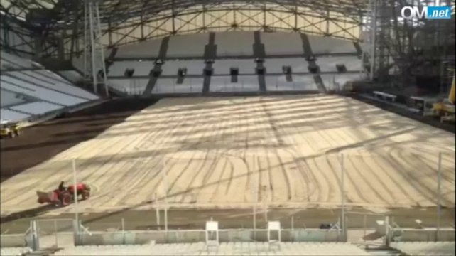 La pelouse blanche du Vélodrome