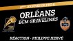 Réaction de Philippe Hervé - J17 - Orléans reçoit le BCM Gravelines