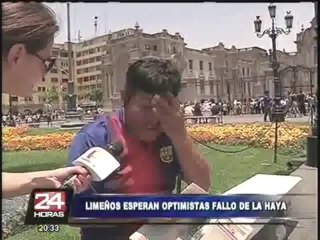 Fallo de La Haya: limeños esperan con optimismo sentencia final de la Corte