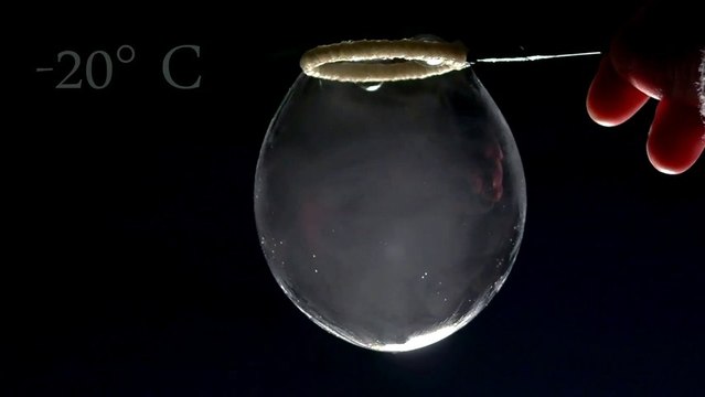 Des bulles géantes à -20°C... Gel instantané!