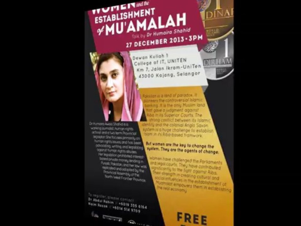 HUMAIRA SHAHID, H5, 'PAKISTAN : MOVING AWAY FROM RIBA - Q&A', 27 Dec 2013