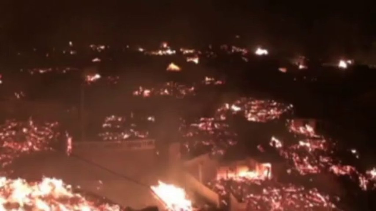 Ancient Chinese village devastated by fire